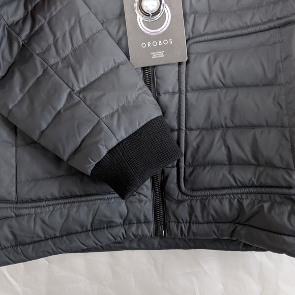 NEW Orobos Mens GRAY/CHARCOAL Down Bomber Jacket MSRP$316 Large COAT - Picture 6 of 14